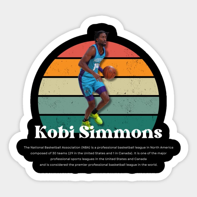 Kobi Simmons Vintage V1 Sticker by Gojes Art